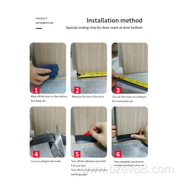 Rubber strips for interior doors and Windows